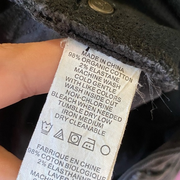 Prana Faded Black High Waisted Denim Curt Off Shorts Size 29 - Picture 3 of 4